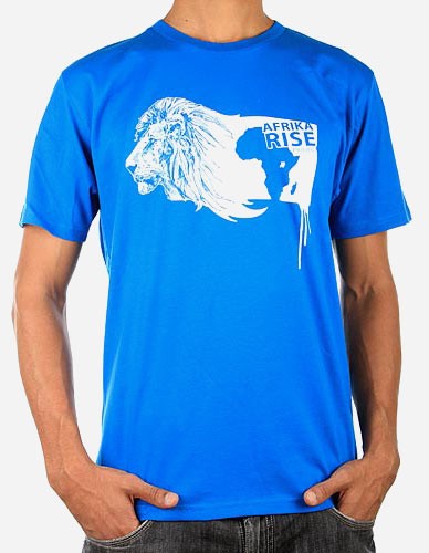 Afrika Rise Lion Tee Hellblau